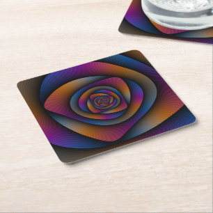Posavasos Cuadrado De Papel Papel