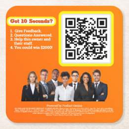 Posavasos Cuadrado De Papel Papel