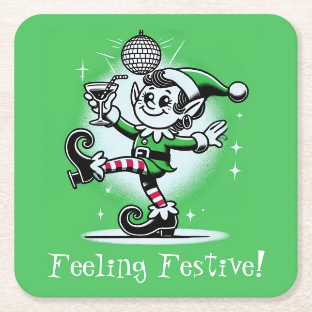 Posavasos Cuadrado De Papel Papel (Anverso)