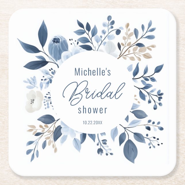 Posavasos Cuadrado De Papel Papel (Anverso)