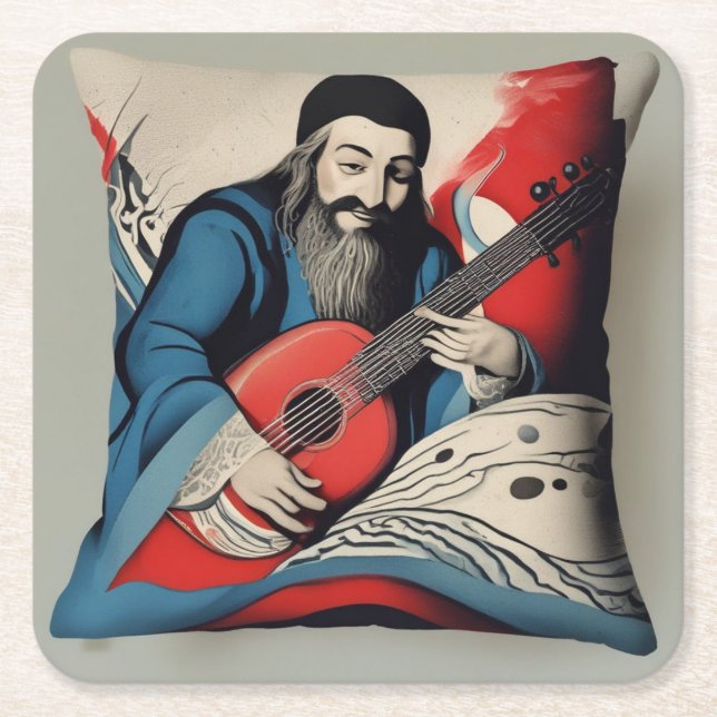 Posavasos Cuadrado De Papel Papel (Anverso)