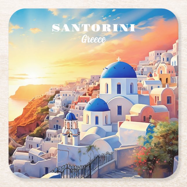 Posavasos Cuadrado De Papel Papel (Anverso)