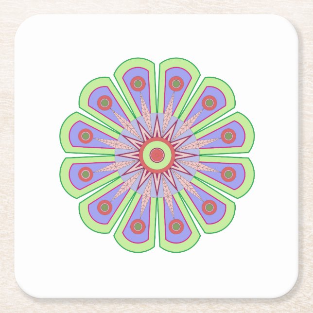 Posavasos Cuadrado De Papel Papel (Anverso)