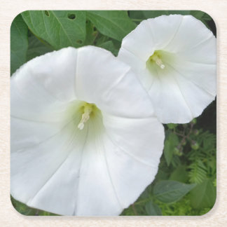 Posavasos Cuadrado De Papel Papel Blanco Flor Coster