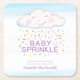 Posavasos Cuadrado De Papel Papel colorido de los dulces nublados de los bebés