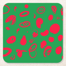 Posavasos Cuadrado De Papel Papel de diseño festivo