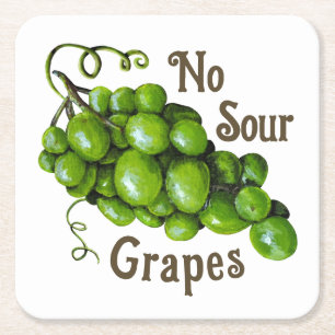 Posavasos Cuadrado De Papel Papel de uvas verdes