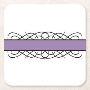 Posavasos Cuadrado De Papel Papel espumoso de deco morado