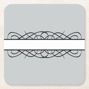 Posavasos Cuadrado De Papel Papel floreciente de marfil deco