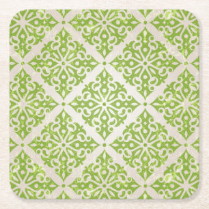 Posavasos Cuadrado De Papel Papel pintado del vintage