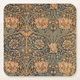 Posavasos Cuadrado De Papel Papel pintado rico de madreselva de William Morris