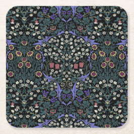 Posavasos Cuadrado De Papel Papel pintado victoriano William Morris Blackthorn