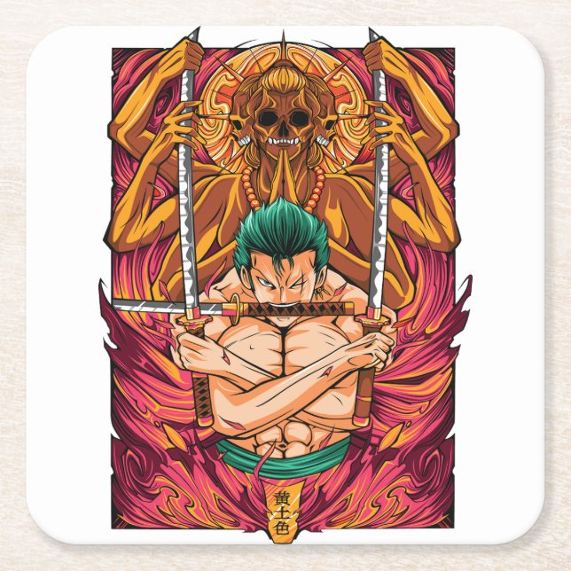 Posavasos Cuadrado De Papel Paper Coaster (Anverso)