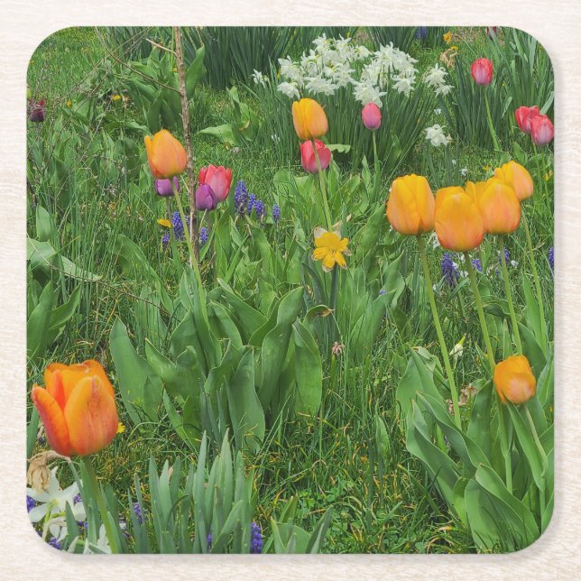 Posavasos Cuadrado De Papel Paper Coaster (Anverso)