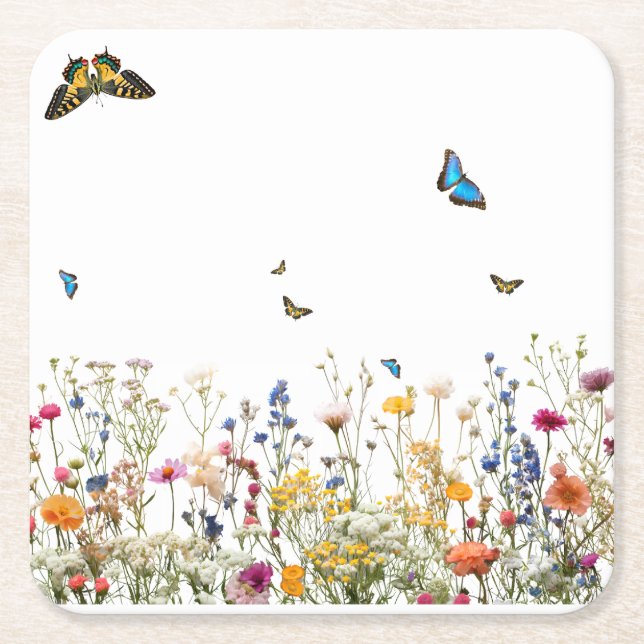 Posavasos Cuadrado De Papel Paper Coaster (Anverso)