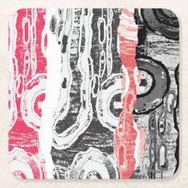 Posavasos Cuadrado De Papel Paper Coaster – Abstract Land