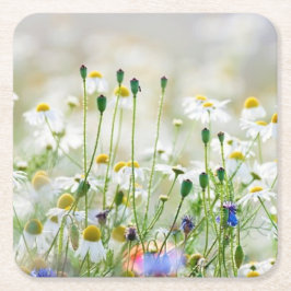 Posavasos Cuadrado De Papel Paper Coasters - Acétalas y margaritas