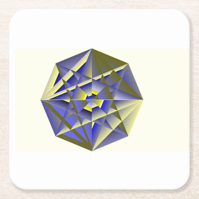 Posavasos Cuadrado De Papel Paper Crystal Coaster (Anverso)