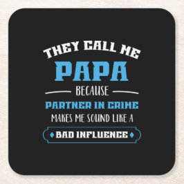 Posavasos Cuadrado De Papel Papi Regalo me llaman papá