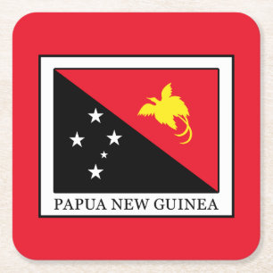 Posavasos Cuadrado De Papel Papúa Nueva Guinea