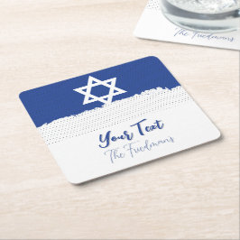 Posavasos Cuadrado De Papel Para celebraciones de feriados judíos Bar Mitzvah'