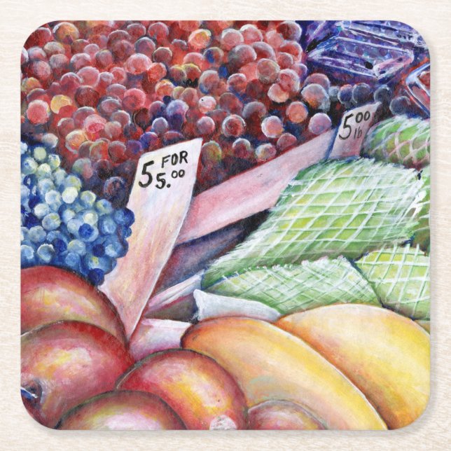 Posavasos Cuadrado De Papel Para el consumo mental solamente (Anverso)