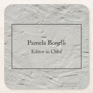 Posavasos Cuadrado De Papel Pared Gris Profesional Único Clásico Simple