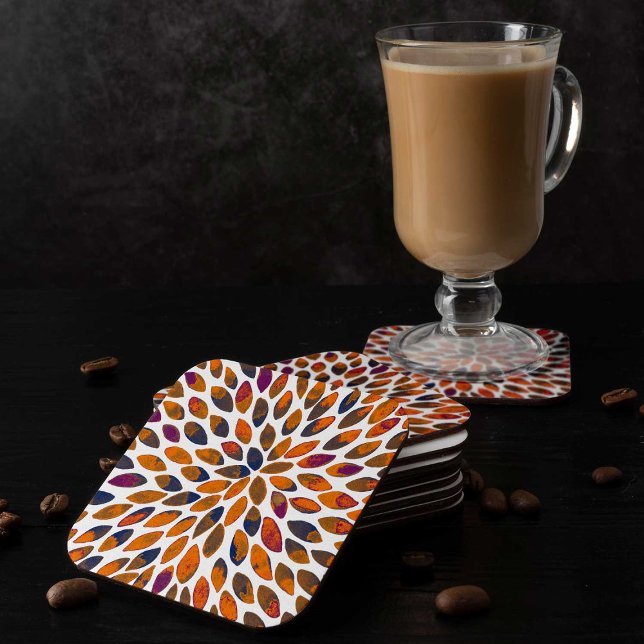 Posavasos Cuadrado De Papel Paredes de brocha acuarela - efecto oxidante (Subido por el creador)