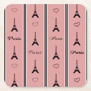 Posavasos Cuadrado De Papel París