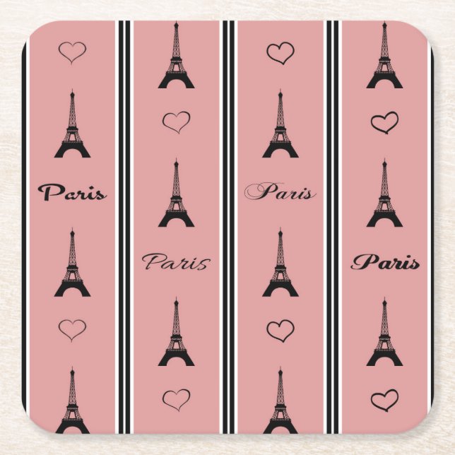 Posavasos Cuadrado De Papel París (Anverso)