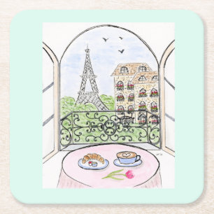 Posavasos Cuadrado De Papel París es una buena idea