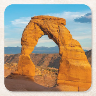 Posavasos Cuadrado De Papel Parque Nacional de los Arcos MOAB Utah