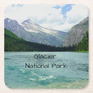 Posavasos Cuadrado De Papel Parque nacional Glaciar Montana