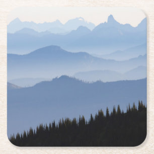 Posavasos Cuadrado De Papel Parque Nacional Mount Rainier Montañas Cascade