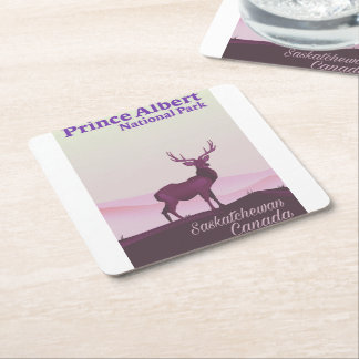 Posavasos Cuadrado De Papel Parque Nacional Prince Albert, Saskatchewan, Canad