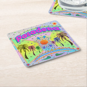 Posavasos Cuadrado De Papel Pasadena Calm Desire Coaster