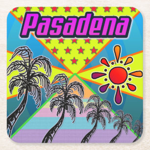 Posavasos Cuadrado De Papel Pasadena Freedom Coaster