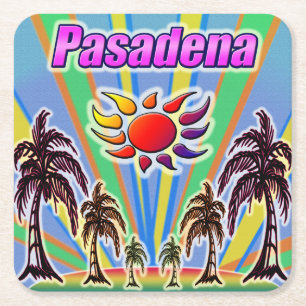 Posavasos Cuadrado De Papel Pasadena Summer Love Coaster