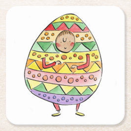 Posavasos Cuadrado De Papel Pascua