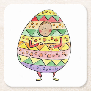 Posavasos Cuadrado De Papel Pascua