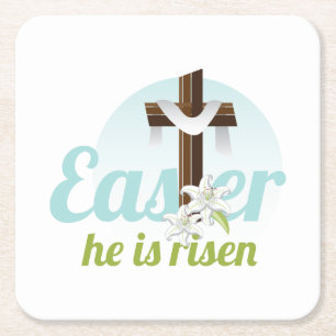 Posavasos Cuadrado De Papel Pascua