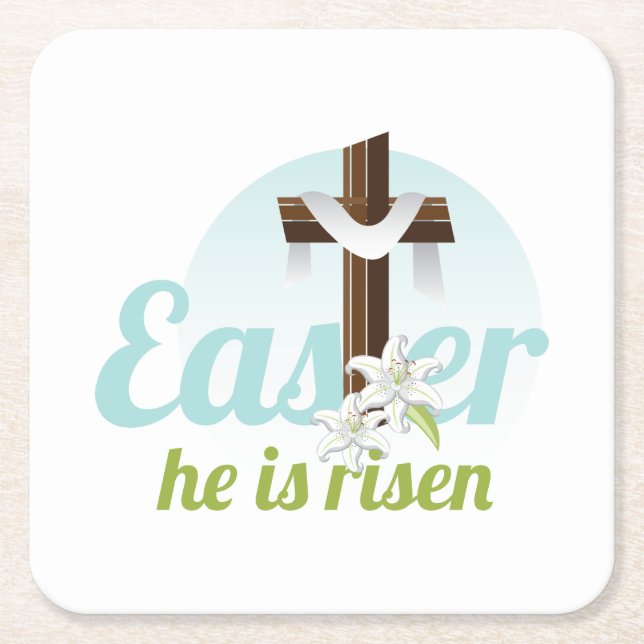 Posavasos Cuadrado De Papel Pascua (Anverso)