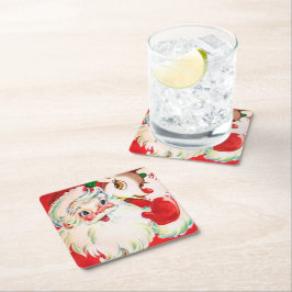 Posavasos Cuadrado De Papel Pascua de fiesta de renos de Navidad