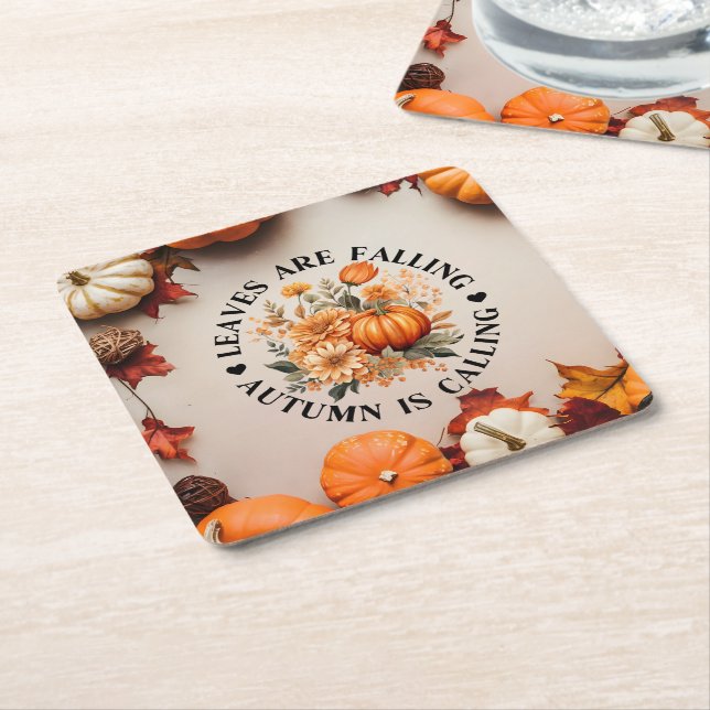 Posavasos Cuadrado De Papel Pascua de papel (En perspectiva)