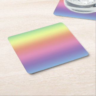 Posavasos Cuadrado De Papel Pascua de papel - Bandas arco iris