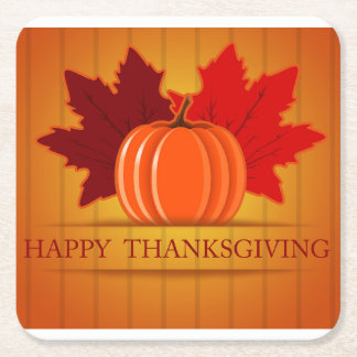 Posavasos Cuadrado De Papel Pascua de papel de Acción de Gracias