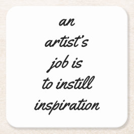 Posavasos Cuadrado De Papel Pascua de papel de artista