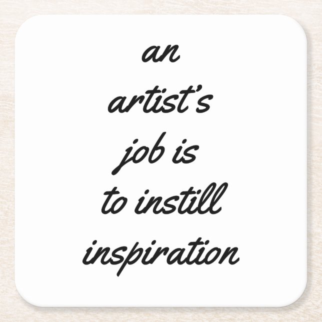 Posavasos Cuadrado De Papel Pascua de papel de artista (Anverso)