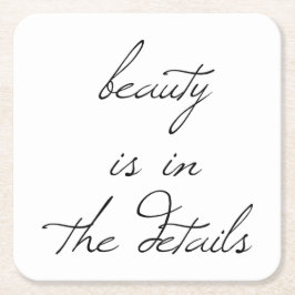 Posavasos Cuadrado De Papel Pascua de papel de belleza