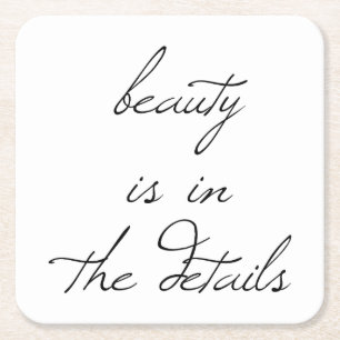 Posavasos Cuadrado De Papel Pascua de papel de belleza